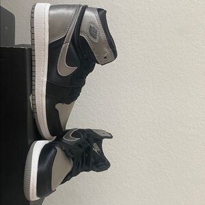 Nike Kids Black and Gray High-Top Sneakers